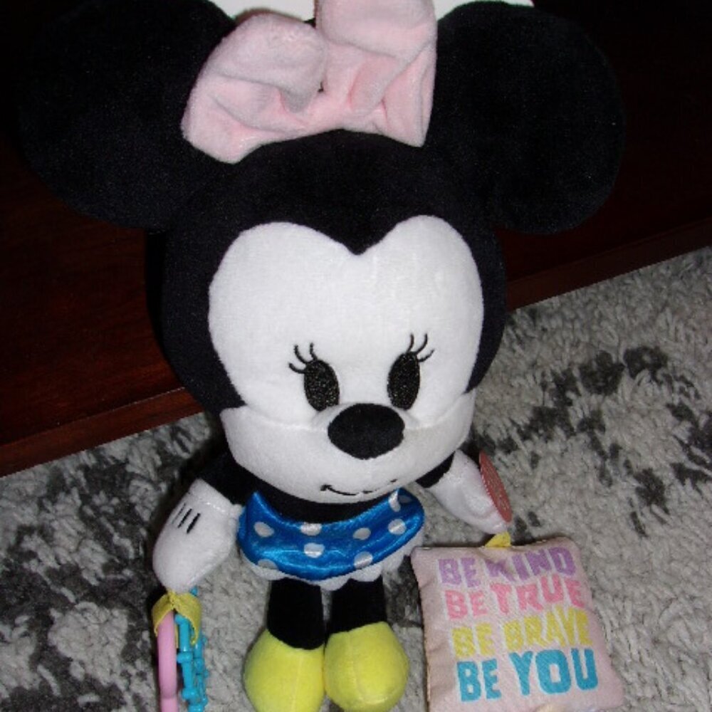 New Disney Baby Minnie Mouse Activity Plush Baby Toy